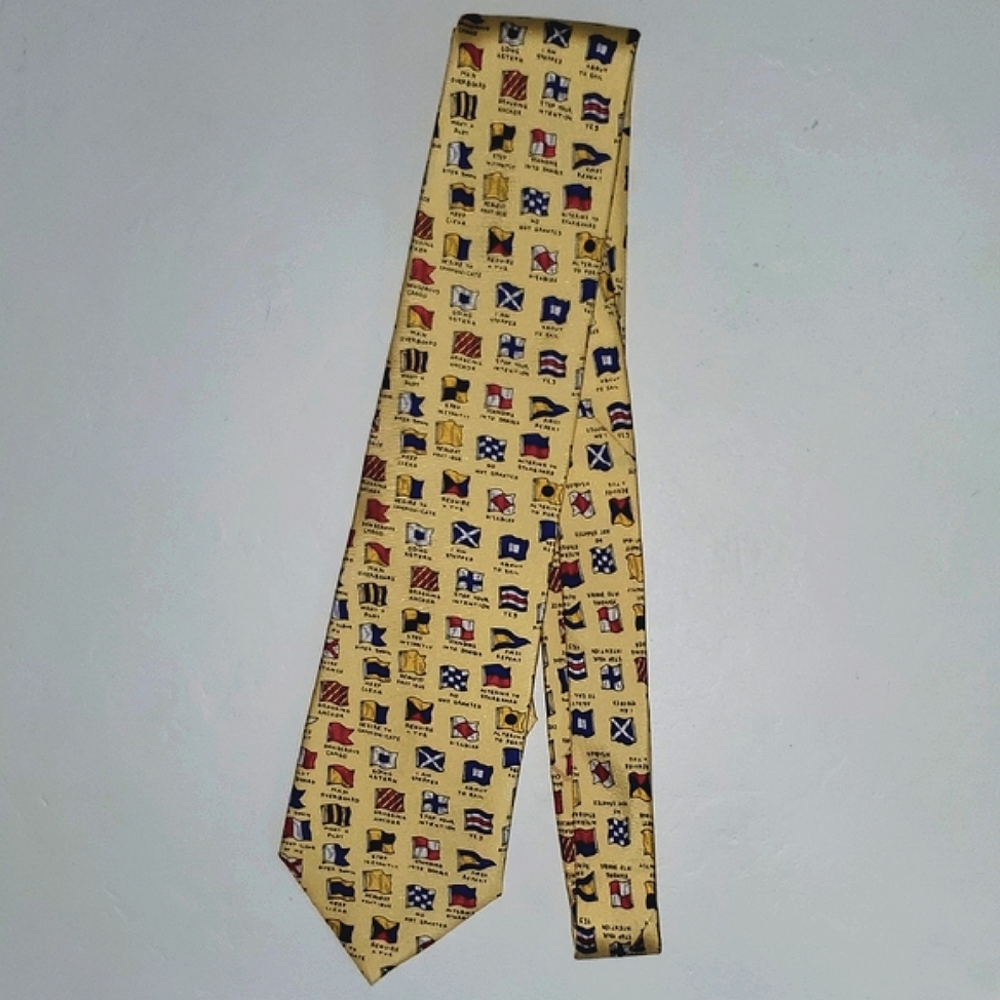 Eric Holch For Alynn Neckware Nautical Patterned Silk Tie